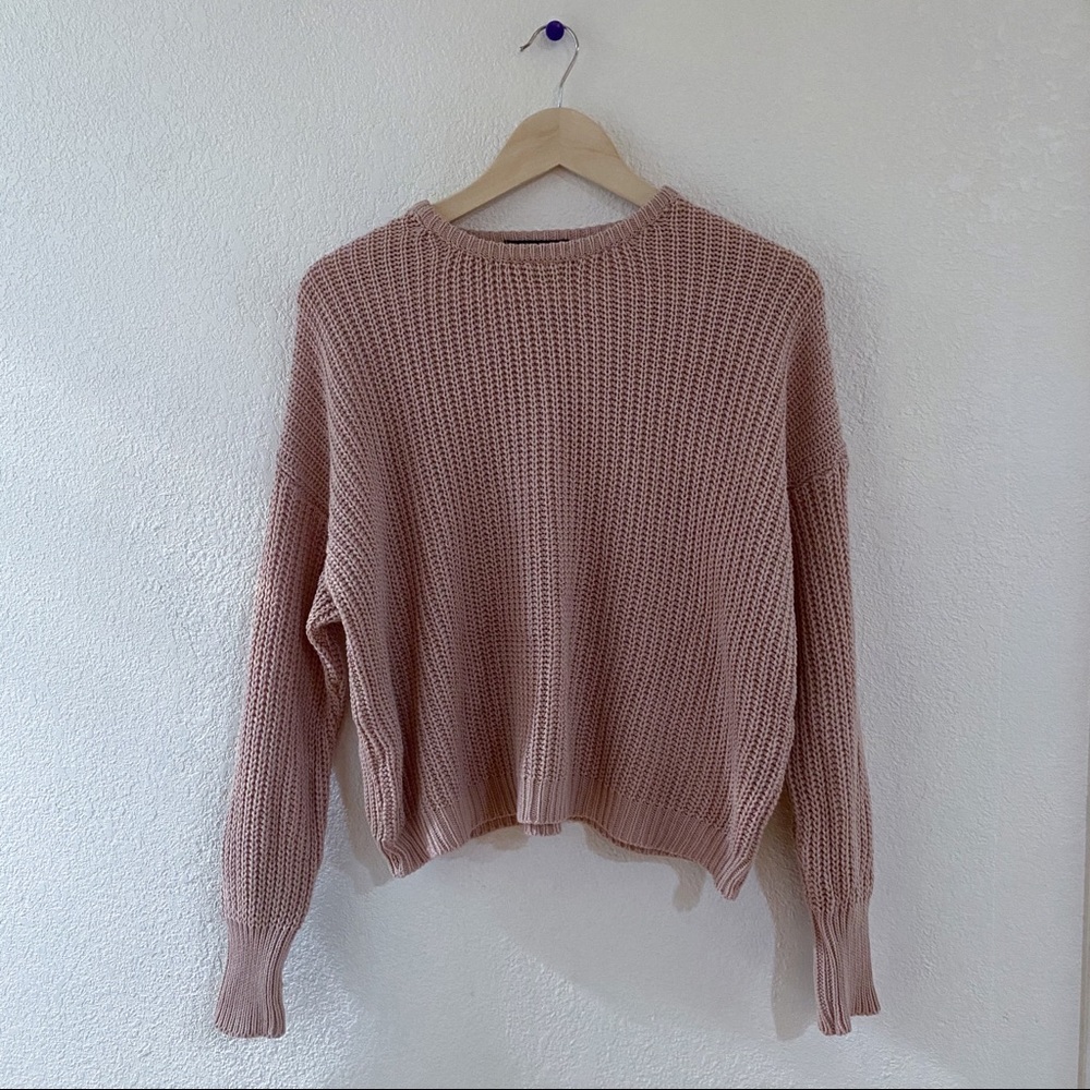 Brandy Melville Bronx pink knit sweater